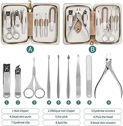 SKM Маникюр, определени, Педикюрные комплекти, Машина за рязане на ноктите, Инструменти за нокти от Неръждаема