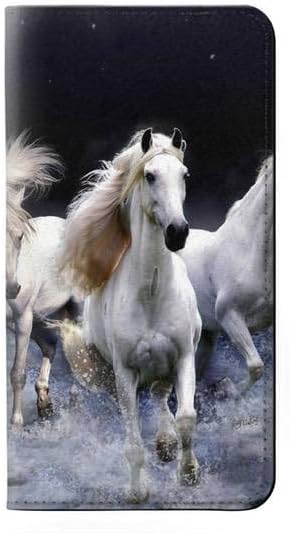 RW0246 White Horse от изкуствена кожа с панти капак за iPhone 14