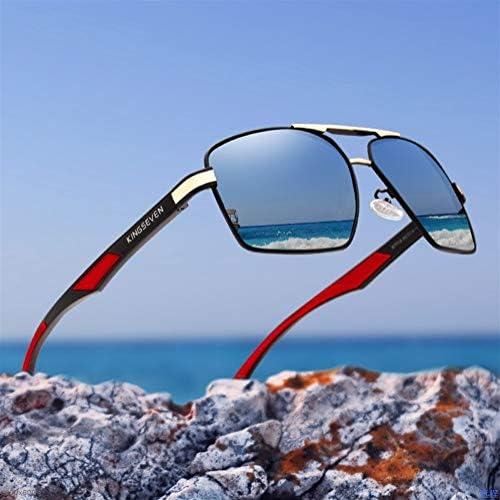 Алуминиеви Мъжки Слънчеви очила С поляризирани лещи, Фирмен дизайн, Слънчеви очила, очила с огледално покритие (Цвят на лещите: златен фотохромный)
