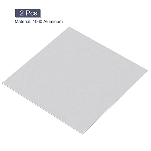 алуминиев лист uxcell 6061, Правоъгълна Алуминиева плоча 300 mm x 300 mm, Плоски Метални заготовки с дебелина