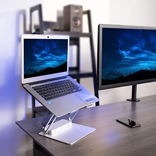 VIVO Универсална Ергономична докинг станция за лаптоп с регулираща се на височина 11 x 9 инча с USB-C, USB-A,