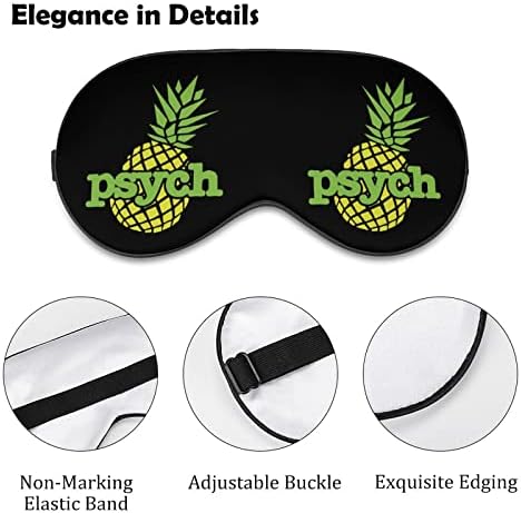 Psych Pineapple Sleep Mask е Лесна Маска, със Завързани Очи, джоб за Маска за Очи с Регулируема Каишка за Мъже