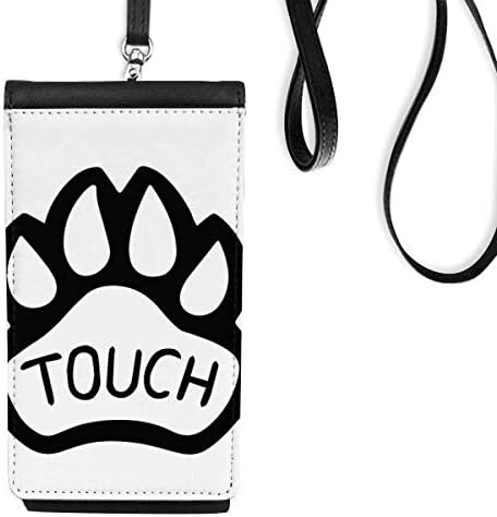 Кучешка Лапа Цитат направи си САМ Дизайн на Телефона в Чантата си Портфейл Окачен Мобилен Калъф Черен Джоба