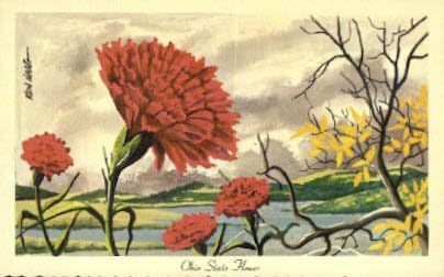 Пощенска картичка с цветя щата Охайо