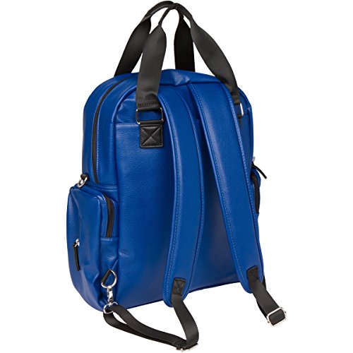 Чанта за Памперси BooPeeDo Backpack с Блокирующим RFID Джоб и Пеленальным Мат, кралско Синьо