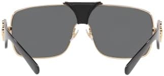Мъжки Слънчеви очила Versace в Златна Рамка, на Тъмно-Сиви Лещи, 0 мм