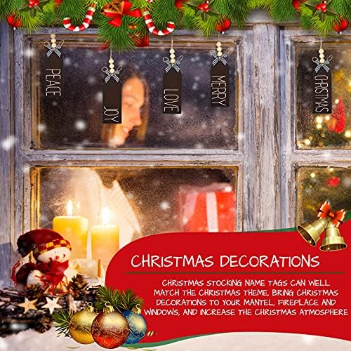 Jetec Коледен Дървена Отглеждане на Лични бележки САМ Чулочные Знаци Селска къща Коледна етикет за отглеждане