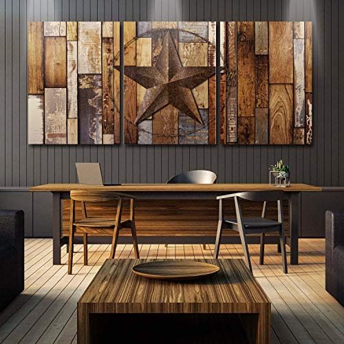 CyCoShower 3, Панел Печат Върху Платно Стенно Изкуство, Живопис с маслени Бои върху Платно Texas Звезда Ретро Селска Къща Плевня Произведения на Изкуството Стенен Декор за