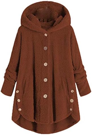 Дамско палто Andongnywell, Ежедневното Двустранно Флисовое Пушистое Палто от Изкуствена Кожа, Топли Зимни Връхни