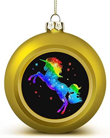 Rainbow Unicorn Коледна Топка Висящи Украшения Xams Украсата на Елхата, за Празнични Партита