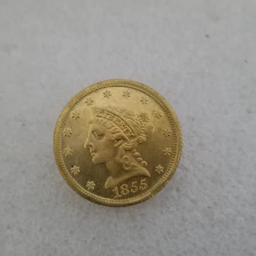 Kocreat Копие 1855-C Liberty Morgan Златна Монета 2 1/2 Долар-Копие на Сувенирни монети на САЩ, Щастлива Монета,
