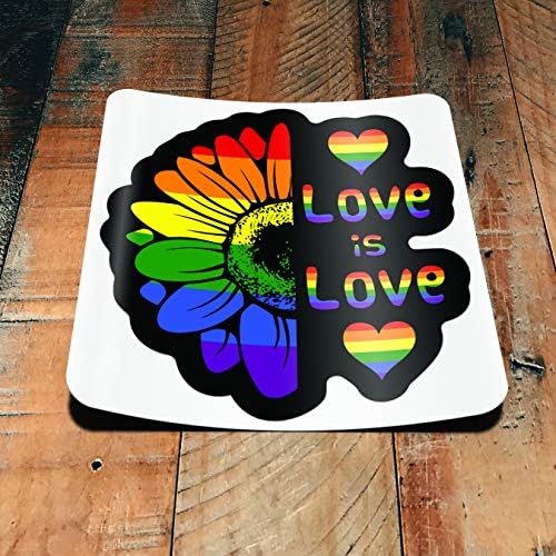 На черен фон Love is Love Daisy ЛГБТК + Гордост Vinyl Стикер Стикер |Автомобили, Камиони, Микробуси Стени Лаптопи