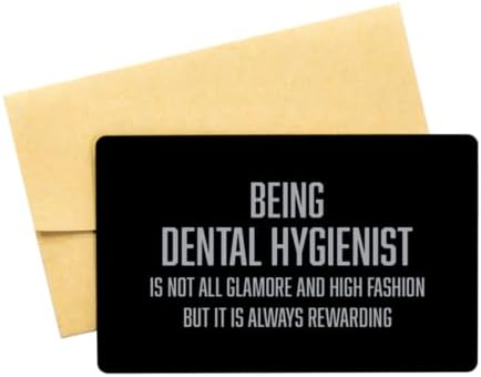 Вдъхновяващи стоматологичен хигиенист Черна алуминиева пощенска картичка, да бъде стоматолог-гигиенистом - това