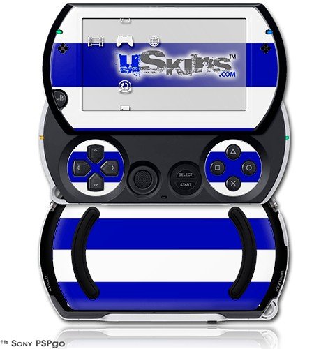 Сини и бели ивици Psycho - Кожи в стил ваденки (подходящ за Sony PSPgo)