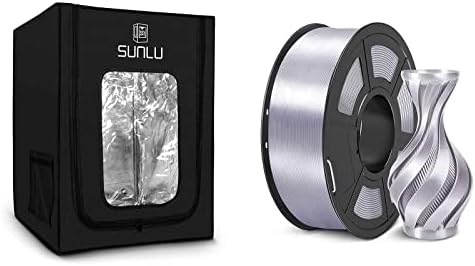 Корпус 3D принтер SUNLU и Копринени конци за 3D-принтер 1 кг Сребро, Постоянна температура 3D-печат на направления