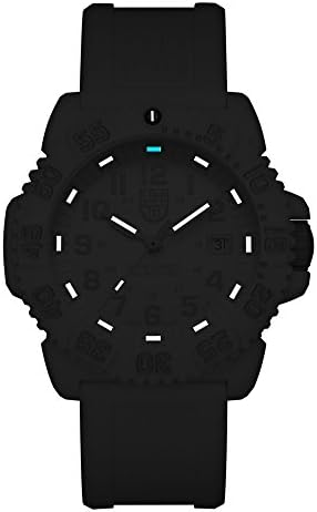 Улични дамски часовници Luminox Navy Seals Colormark (серия XS.3057.УО/3050): швейцарско производство + Бял циферблат и черна каишка от фибростъкло + водоустойчив на 200 м