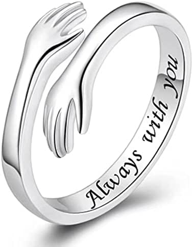 CEGANA, Дамски пръстени-обнимашки от сребро 925 проба, е винаги с теб, пръстен-обнимашка с регулируема каишка,