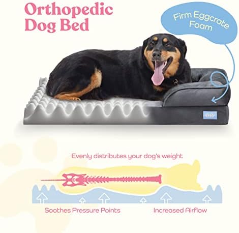 Ортопедичен разтегателен диван за кучета - Ултра Удобни легла за кучета средни - Дишаща и водоустойчива легло