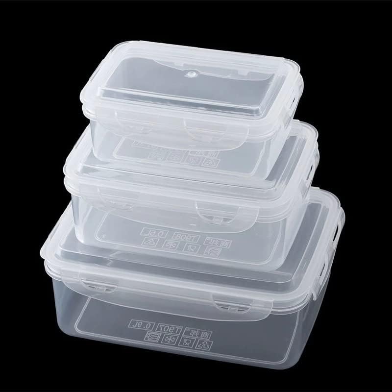 PDGJG Пластмасова кутия за Bento, Контейнер за съхранение на закуски за Пикник за Обяд-бокс за приготвяне на