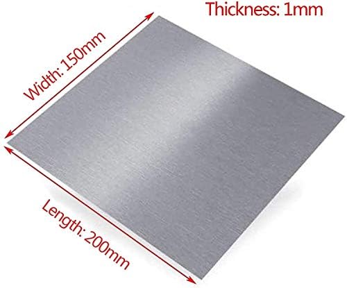YUESFZ Дебелина 1 мм, 150 × 200/200 × 200 мм, Алуминиева плоча 6061 Метален лист, лесно полируемый, diy и проекти