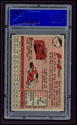 1958 Topps 144 Боби Морган Чикаго Къбс (Бейзболна картичка) PSA PSA 7,00 Къбс
