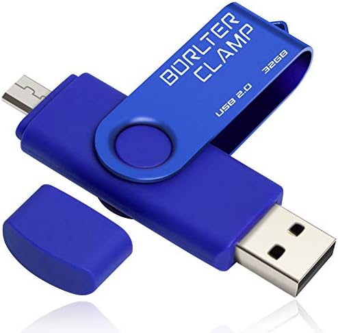 BorlterClamp 32 GB USB Флаш памет с два usb памет, флаш-памет OTG с порт Micro USB за Android-смартфони, Таблети